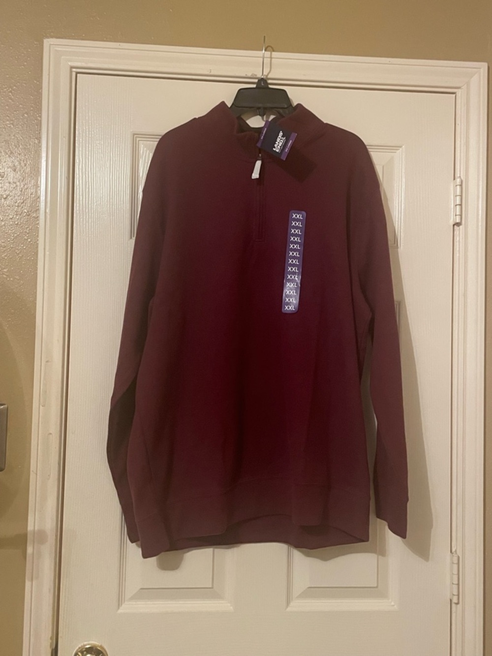Lands' End Men's Ribbed Quarter Zip Size: XXL